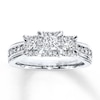 Thumbnail Image 0 of Diamond 3-Stone Ring 1 ct tw Princess-cut 14K White Gold