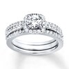 Thumbnail Image 0 of Diamond Bridal Set 1-3/8 ct tw Round-cut 14K White Gold