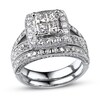 Thumbnail Image 1 of Diamond Bridal Set 1-7/8 ct tw Princess/Round 14K White Gold