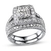 Thumbnail Image 0 of Diamond Bridal Set 1-7/8 ct tw Princess/Round 14K White Gold