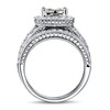 Thumbnail Image 3 of Diamond Bridal Set 1-7/8 ct tw Princess/Round 14K White Gold