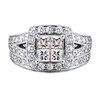 Thumbnail Image 4 of Diamond Bridal Set 1-7/8 ct tw Princess/Round 14K White Gold