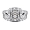 Thumbnail Image 3 of Diamond Bridal Set 1-7/8 ct tw Princess/Round 14K White Gold