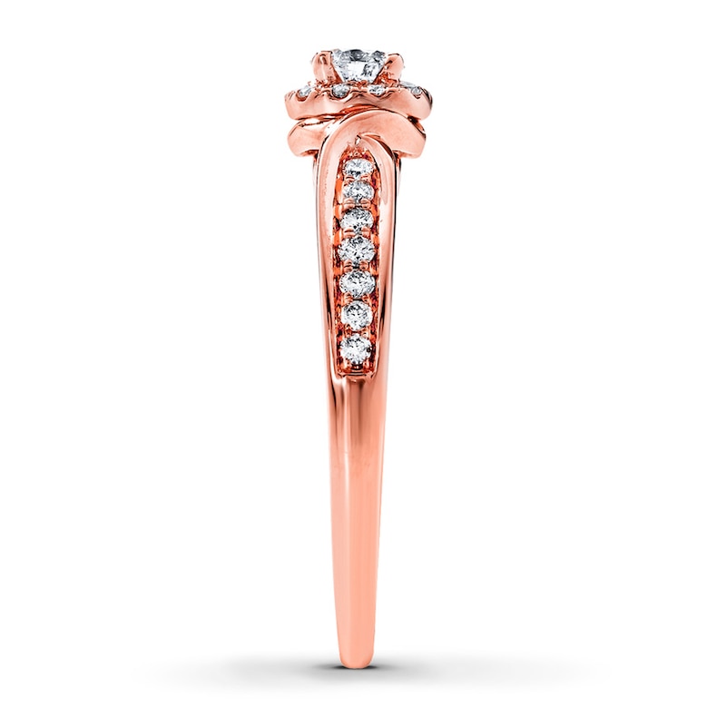 Diamond Engagement Ring 1/2 ct tw Round-cut 14K Rose Gold