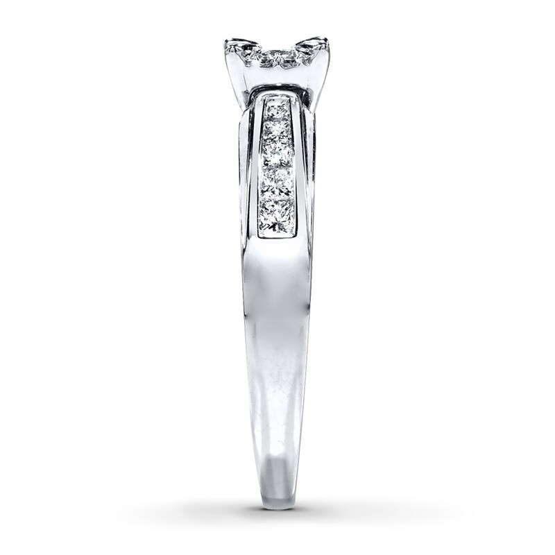 Main Image 3 of Diamond Engagement Ring 1/2 ct tw Princess-cut 14K White Gold