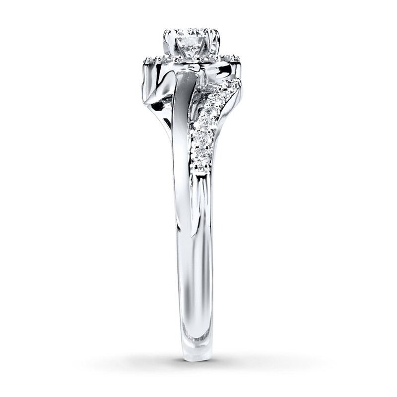 Diamond Engagement Ring 1/3 ct tw Round-cut 14K White Gold