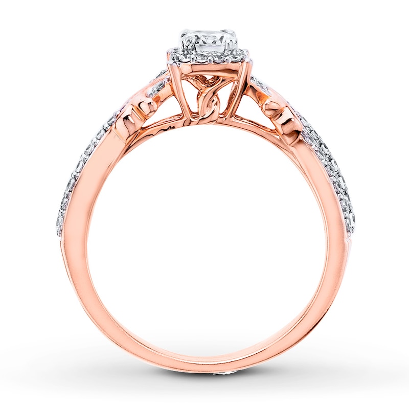 Main Image 2 of Diamond Engagement Ring 5/8 ct tw Round-cut 14K Two-Tone Gold