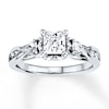 Thumbnail Image 0 of Diamond Engagement Ring 1 ct tw Princess-cut 14K White Gold