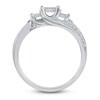 Thumbnail Image 2 of Diamond Engagement Ring 1/3 ct tw Princess/Round 14K White Gold