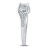 Thumbnail Image 3 of Diamond Engagement Ring 1/3 ct tw Princess/Round 14K White Gold