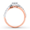 Thumbnail Image 1 of Diamond Engagement Ring 3/4 cttw Princess-cut 14K Two-Tone Gold