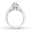 Thumbnail Image 1 of Diamond Bridal Set 1-1/5 ct tw Pear-Shaped 14K White Gold