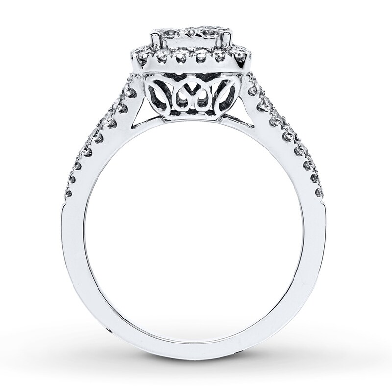 Diamond Engagement Ring 1 ct tw Round-cut 14K White Gold