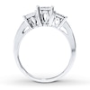 Thumbnail Image 1 of Diamond 3-Stone Ring 1 ct tw Princess-cut 14K White Gold