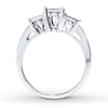 Thumbnail Image 2 of Diamond 3-Stone Ring 1 ct tw Princess-cut 14K White Gold