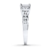 Thumbnail Image 2 of Diamond 3-Stone Ring 1 ct tw Princess-cut 14K White Gold