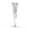 Thumbnail Image 3 of Diamond 3-Stone Ring 1 ct tw Princess-cut 14K White Gold