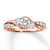 Thumbnail Image 1 of Diamond Engagement Ring 7/8 ct tw Round-cut 14K Rose Gold