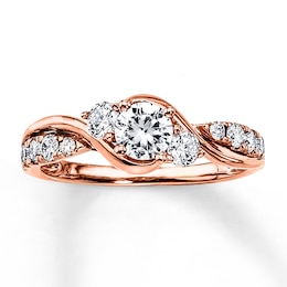 Diamond Engagement Ring 7/8 ct tw Round-cut 14K Rose Gold
