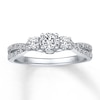 Thumbnail Image 0 of Diamond Engagement Ring 1/2 ct tw Round-cut 14K White Gold