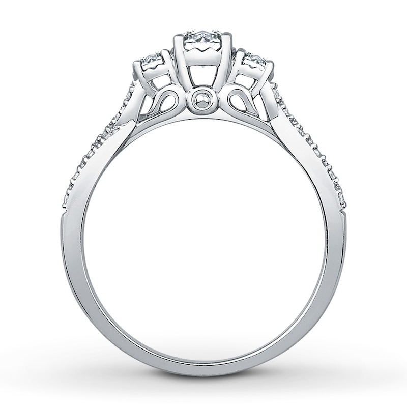 Diamond Engagement Ring 1/2 ct tw Round-cut 14K White Gold