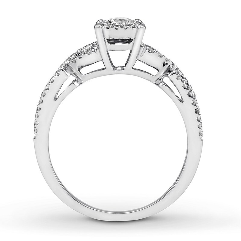 Diamond Engagement Ring 5/8 ct tw Round-cut 14K White Gold