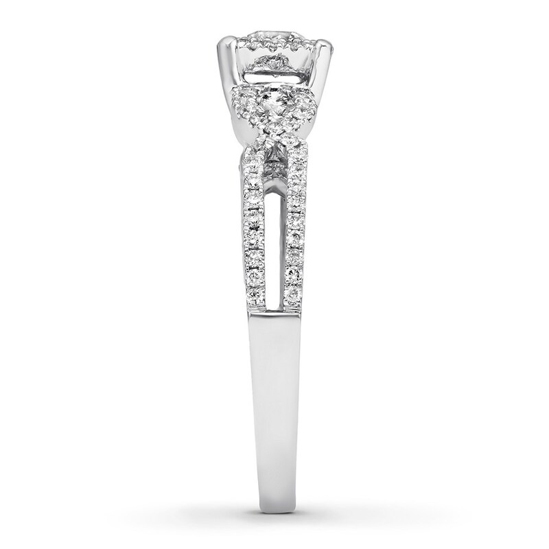 Diamond Engagement Ring 5/8 ct tw Round-cut 14K White Gold