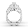 Thumbnail Image 1 of Diamond Bridal Set 1/2 ct tw Princess-cut 14K White Gold