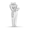 Thumbnail Image 2 of Diamond Bridal Set 1/2 ct tw Princess-cut 14K White Gold