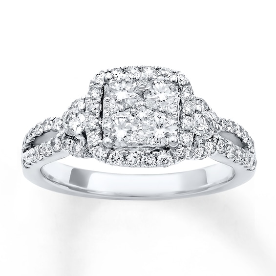 Diamond Engagement Ring 1-1/5 ct tw Round-cut 14K White Gold | Jared