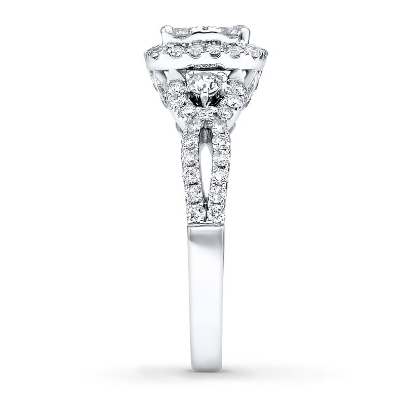 Diamond Engagement Ring 1-1/5 ct tw Round-cut 14K White Gold