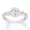 Thumbnail Image 0 of Diamond Engagement Ring 7/8 ct tw Round-cut 14K Two-Tone Gold