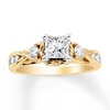 Thumbnail Image 1 of Diamond Engagement Ring 1 ct tw Princess-cut 14K Yellow Gold