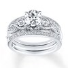 Thumbnail Image 1 of Diamond Bridal Set 7/8 ct tw Round-cut 14K White Gold