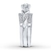 Thumbnail Image 3 of Diamond Bridal Set 7/8 ct tw Round-cut 14K White Gold