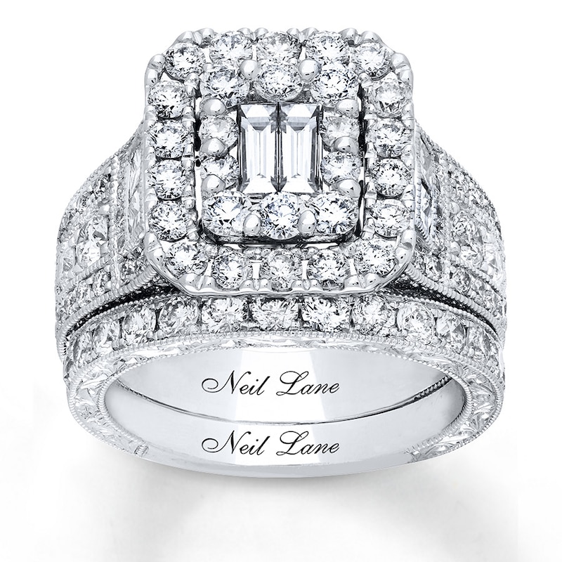 Neil Lane Bridal Set 3-1/4 ct tw Diamonds 14K White Gold