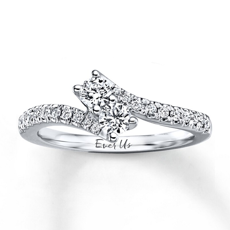 Ever Us Two-Stone Ring 1/2 ct tw Diamonds 14K White Gold