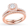 Thumbnail Image 0 of Diamond Bridal Set 1/2 carat tw Round-cut 14K Rose Gold