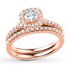 Thumbnail Image 1 of Diamond Bridal Set 1/2 carat tw Round-cut 14K Rose Gold