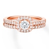 Thumbnail Image 3 of Diamond Bridal Set 1/2 carat tw Round-cut 14K Rose Gold