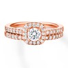 Thumbnail Image 4 of Diamond Bridal Set 1/2 carat tw Round-cut 14K Rose Gold