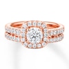 Thumbnail Image 3 of Diamond Bridal Set 1 ct tw Round-cut 14K Rose Gold