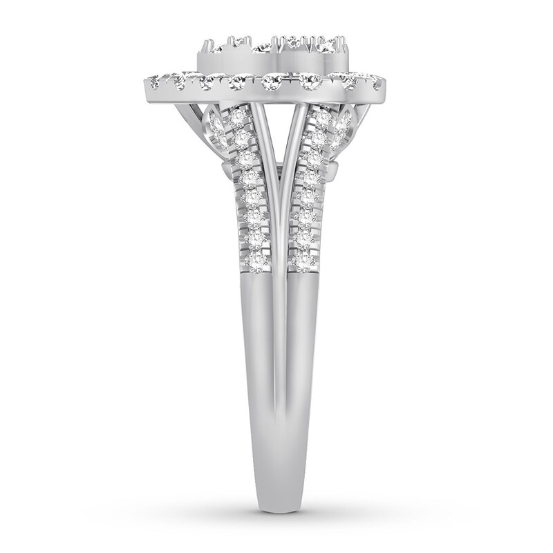 Diamond Engagement Ring 1 ct tw Round-cut 14K White Gold