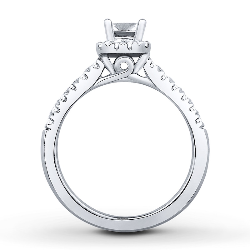 Main Image 2 of Diamond Bridal Set 7/8 ct tw Princess/Round Platinum