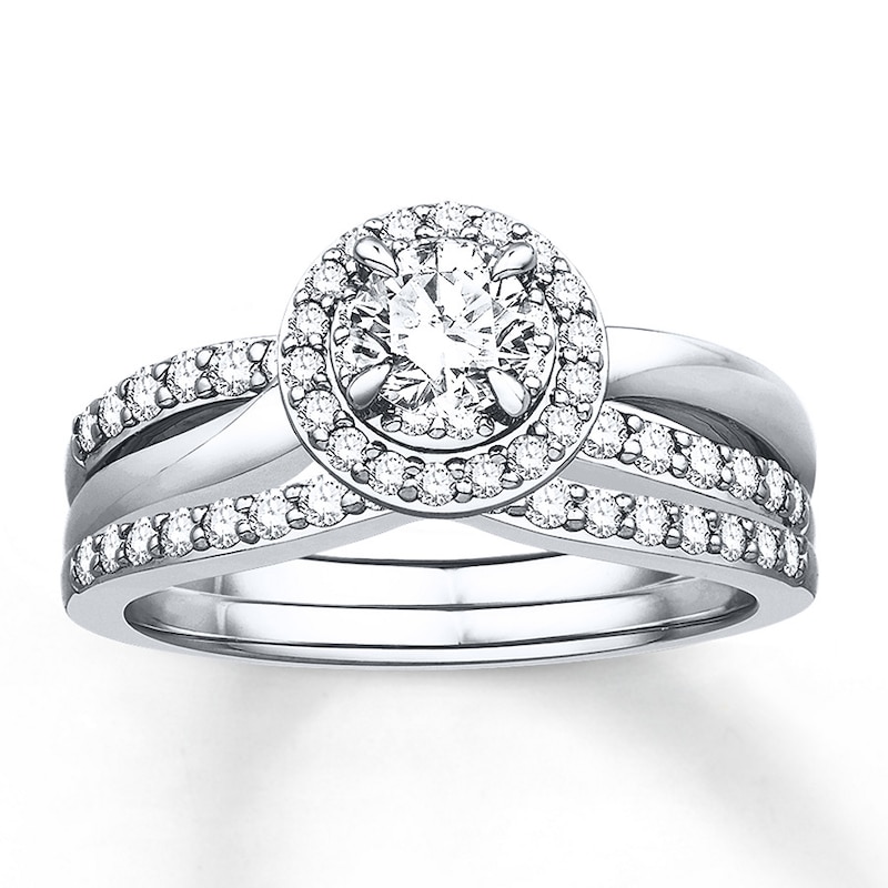 Diamond Bridal Set 3/4 ct tw Round-cut Platinum