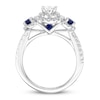 Thumbnail Image 1 of Vera Wang WISH Engagement Ring  1 ct tw Diamonds & Sapphires 14K White Gold