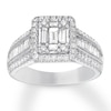 Thumbnail Image 0 of Diamond Engagement Ring 1-1/8 cttw Baguette/Round 14K Gold