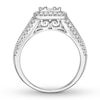 Thumbnail Image 1 of Diamond Engagement Ring 1-1/8 cttw Baguette/Round 14K Gold