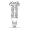 Thumbnail Image 3 of Diamond Engagement Ring 1-1/8 cttw Baguette/Round 14K Gold