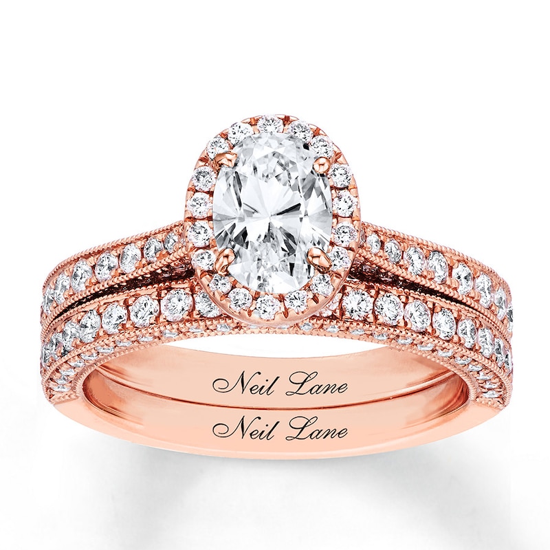 Main Image 1 of Neil Lane Bridal Set 1-3/4 ct tw Diamonds 14K Rose Gold